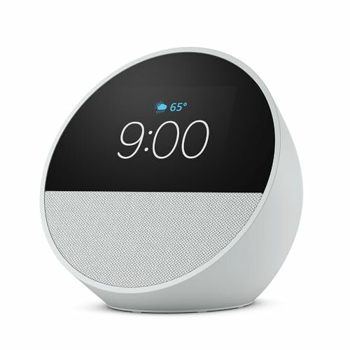 Smart speaker with digital clock display