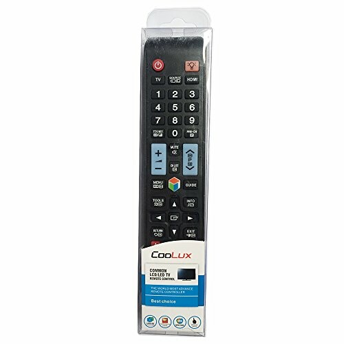 Universal TV remote control in packaging.